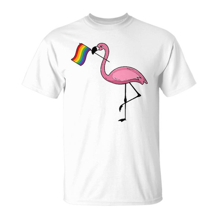Flamingo Lgbt Flag  Cool Gay Rights Supporters Gift Unisex T-Shirt