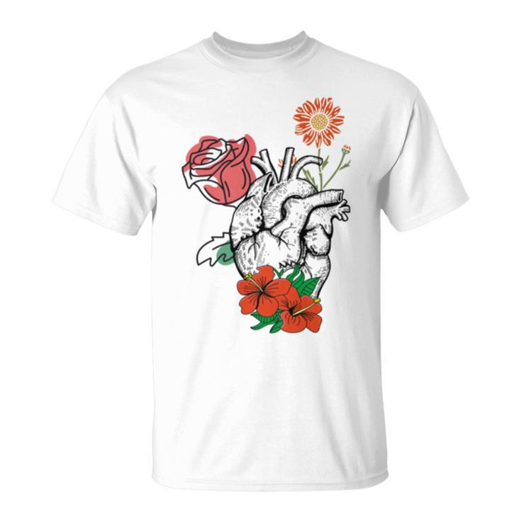 Flower Heart Spring  Happy  Unisex T-Shirt
