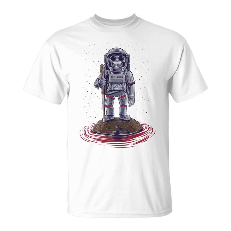 Funny Astronaut Monkey V3 Unisex T-Shirt