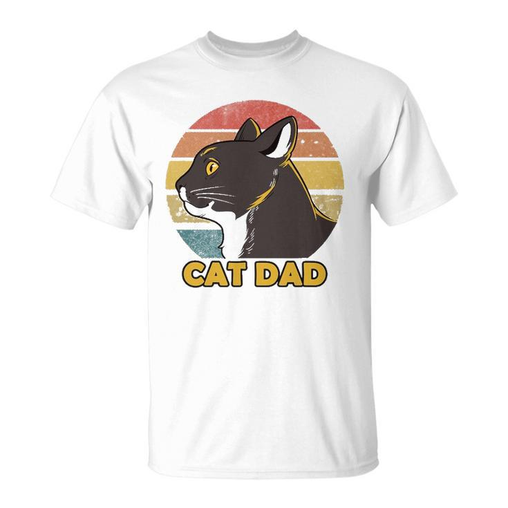 Funny Cat Dad Fathers Day Unisex T-Shirt