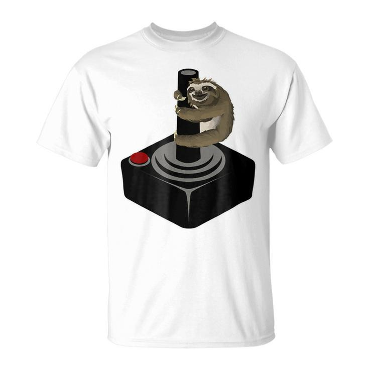Funny Cute Sloth Gamer Retro Video Game 871 Shirt Unisex T-Shirt