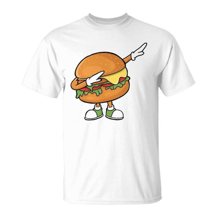 Funny Hamburger Art Men Women Cheeseburger Meat Eater  Unisex T-Shirt