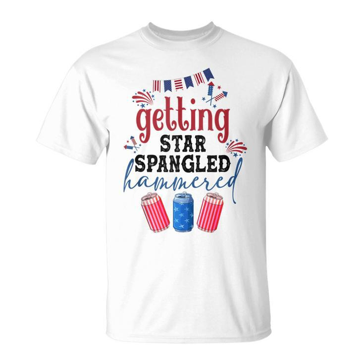 Getting Star Spangle Hammered America Western 4Th Of July  Unisex T-Shirt