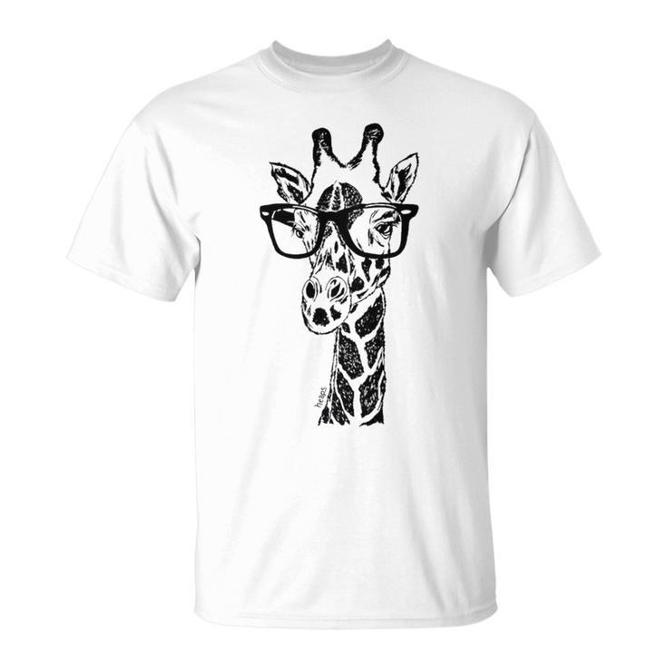 Giraffe With Glasses Unisex T-Shirt