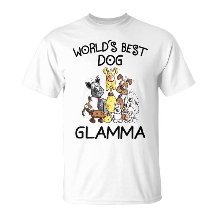 Glamma Grandma Worlds Best Dog Glamma T-Shirt