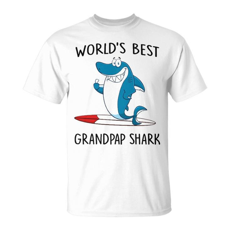Grandpap Grandpa Worlds Best Grandpap Shark T-Shirt
