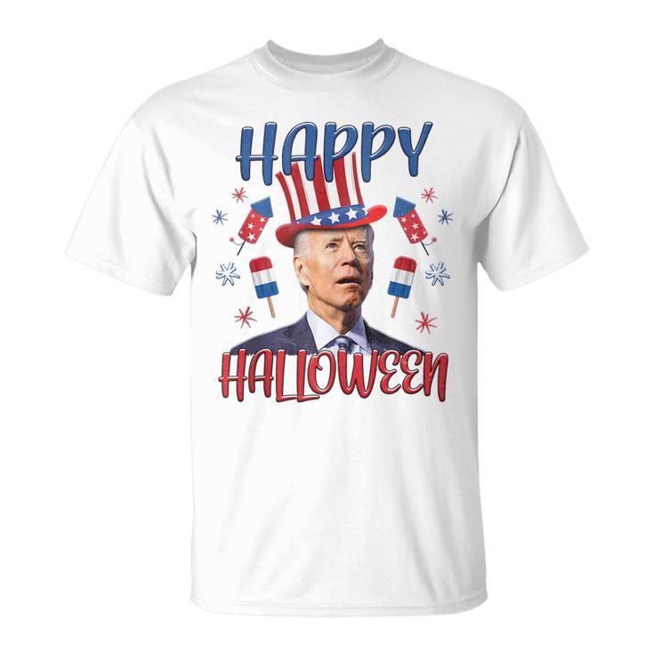 Halloween Funny Happy 4Th Of July Anti Joe Biden Men Women  Unisex T-Shirt