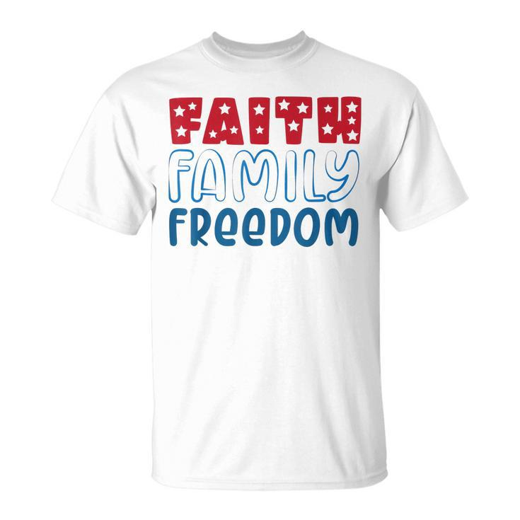 Happy 4Th Of July Fireworks Patriotic Faith Family Freedom  Unisex T-Shirt