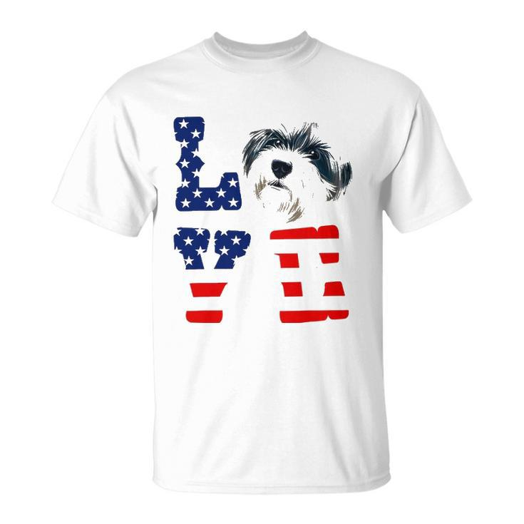 Havanese Love Dog American Flag 4Th Of July Usa Unisex T-Shirt
