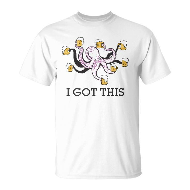 I Got This Funny Beer Octopus Bartender Server Unisex T-Shirt