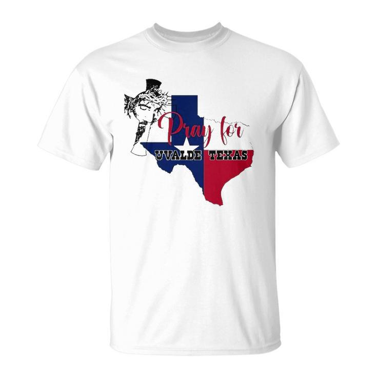 Jesus Pray For Uvalde Texas Protect Texas Not Gun Christian Cross Unisex T-Shirt