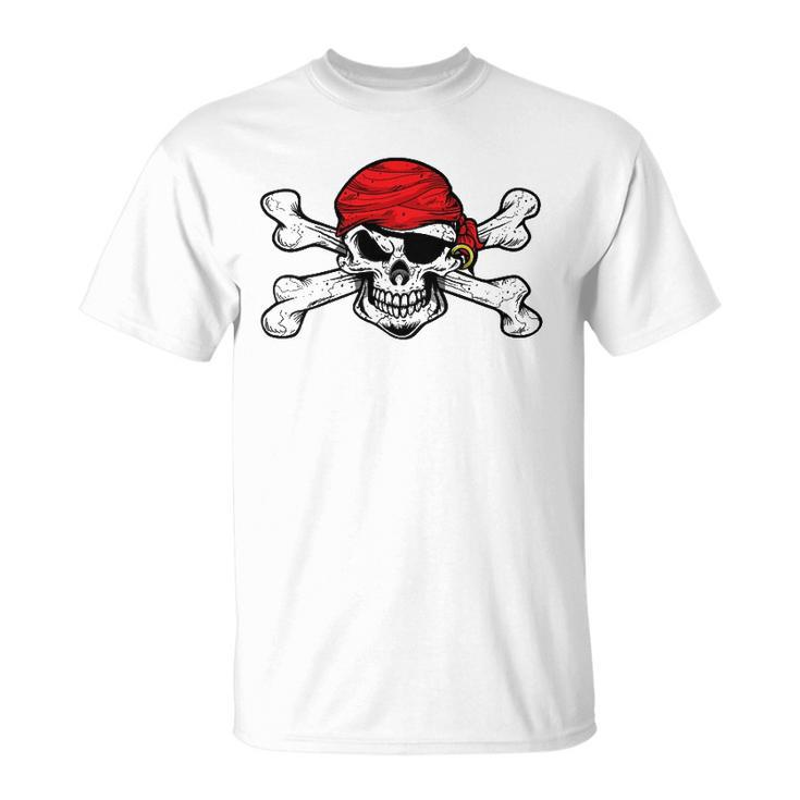 Jolly Roger Pirate Skull And Crossbones Flag Unisex T-Shirt