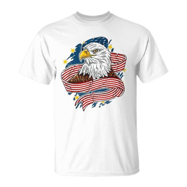 July 4Th American Flag Usa Memorial Patriotic Eagle Pride Unisex T-Shirt