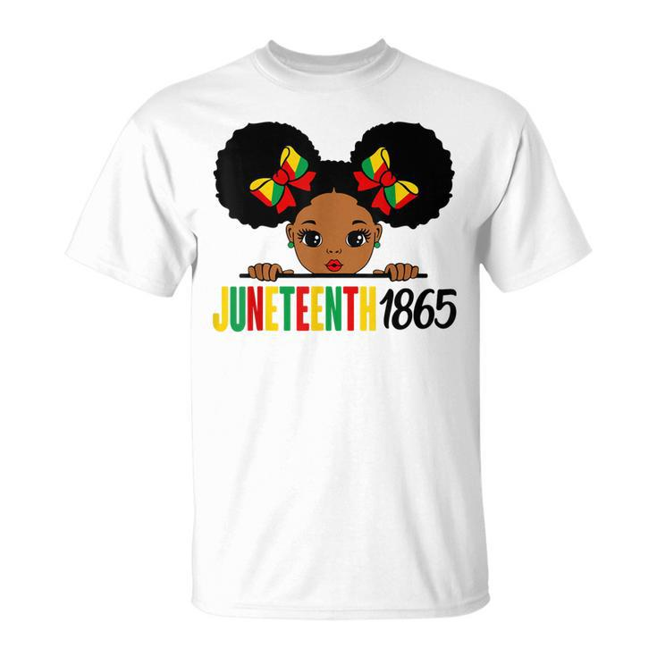Junenth Celebrating 1865 Cute Black Girls Kids  Unisex T-Shirt