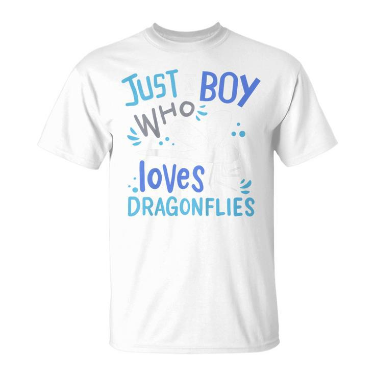 Kids Dragonfly Just A Boy Who Loves Dragonflies Gift  V2 Unisex T-Shirt