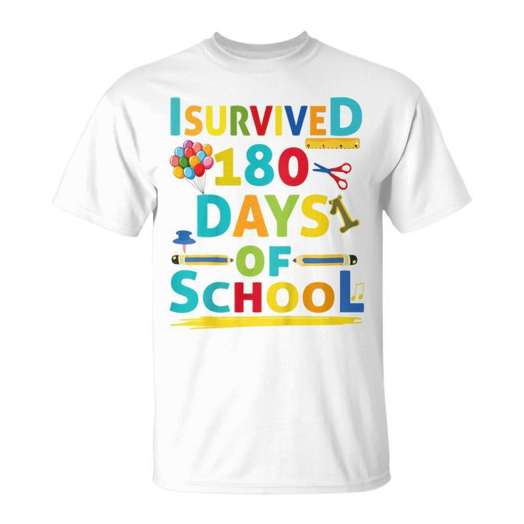 Kids I Survived 180 Days Of School 2022 Class Activity Teacher  Unisex T-Shirt