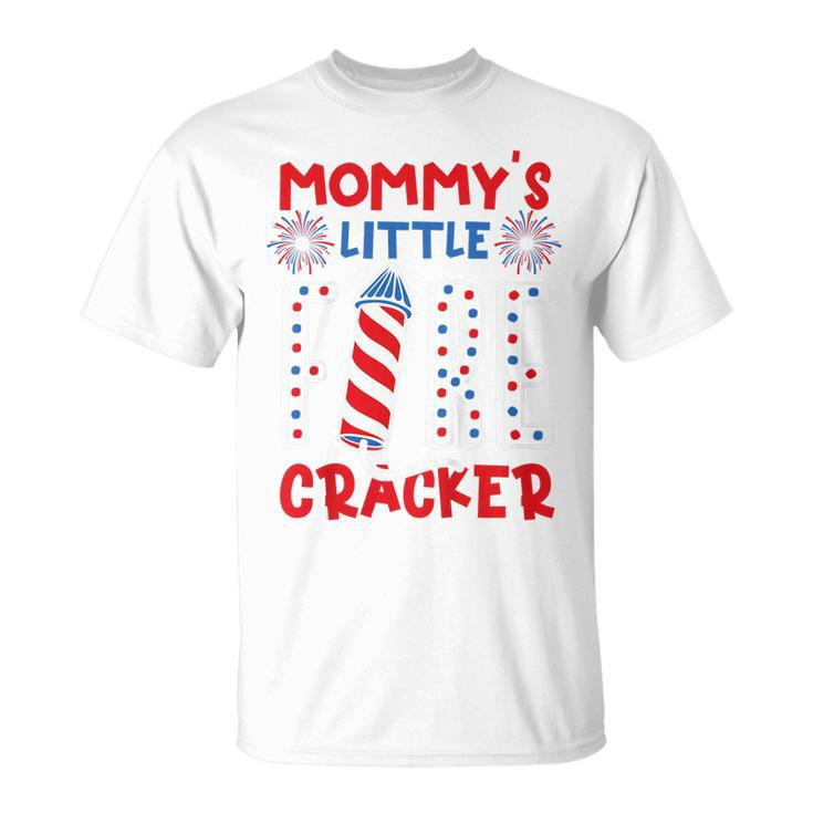 Kids Mommys Little Firecracker Independence Day Firework Toddler  Unisex T-Shirt