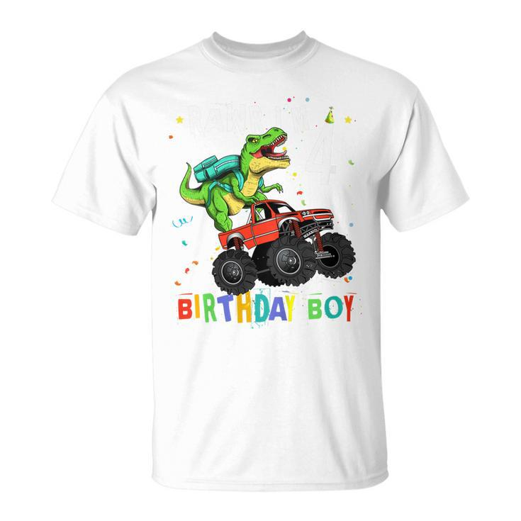 Kids Rawr Im4 4Th Birthday T Rex Dinosaur Party For Boys  Unisex T-Shirt