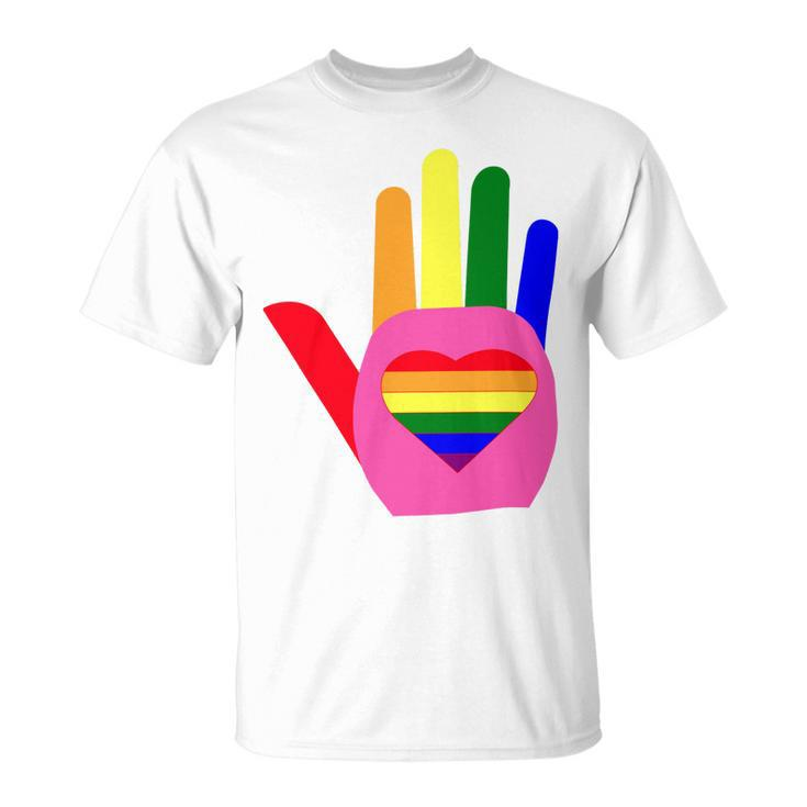 Lgbt Pride Month  Lgbt History Month Slogan Shirt Lgbt Hand Unisex T-Shirt
