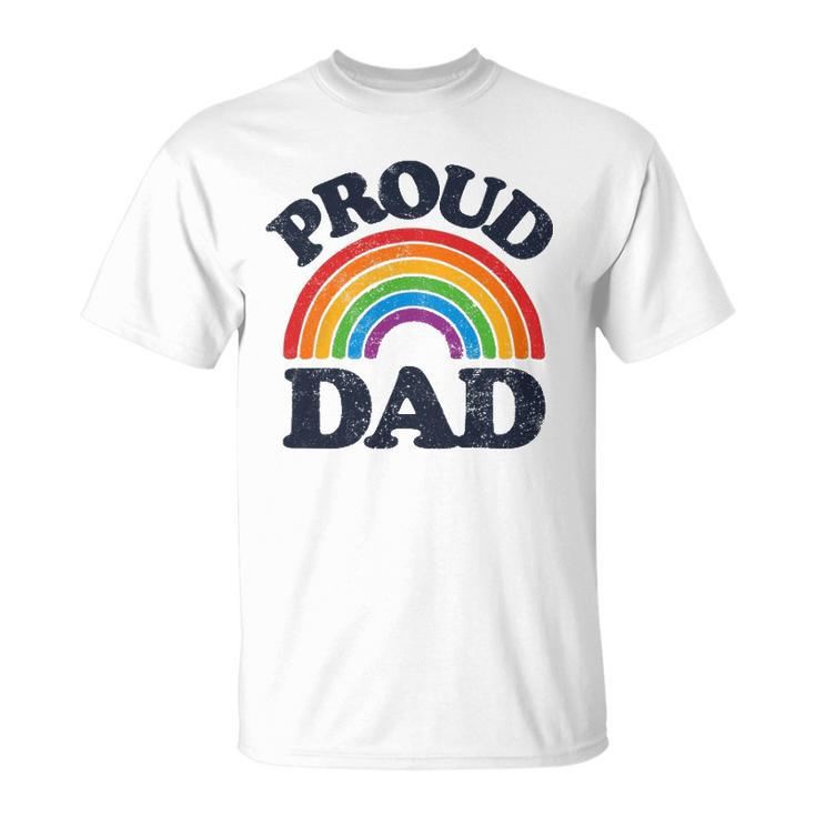 Lgbtq Proud Dad Gay Pride Lgbt Ally Rainbow Fathers Day Unisex T-Shirt