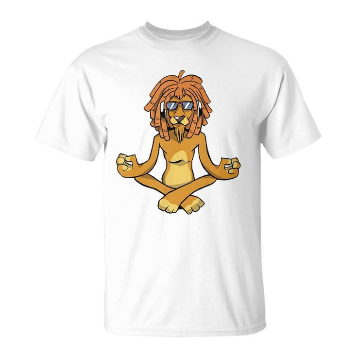 Lion Doing Meditation - Funny Yoga Unisex T-Shirt