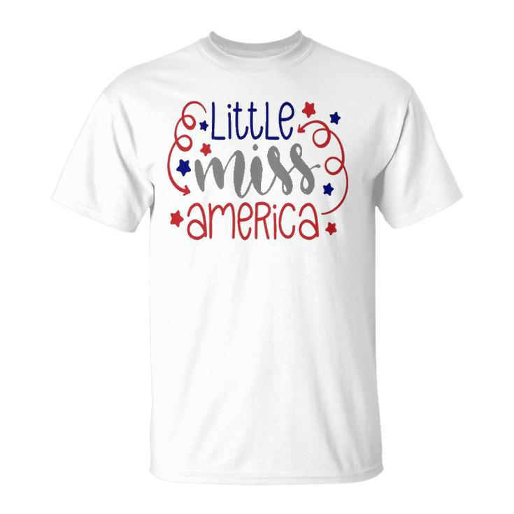 Little Miss America 4Th Of July  Girls Usa Patriotic Unisex T-Shirt
