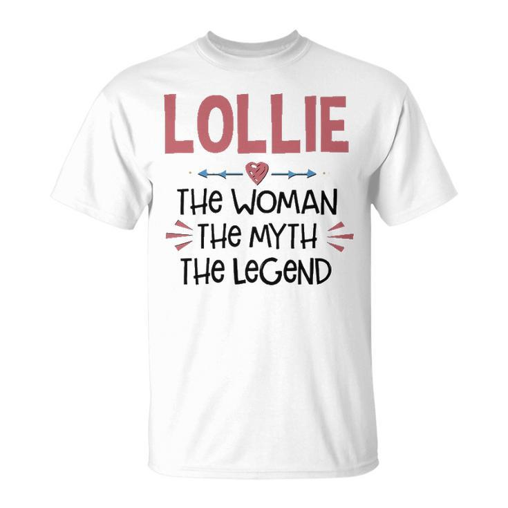 Lollie Grandma Lollie The Woman The Myth The Legend T-Shirt