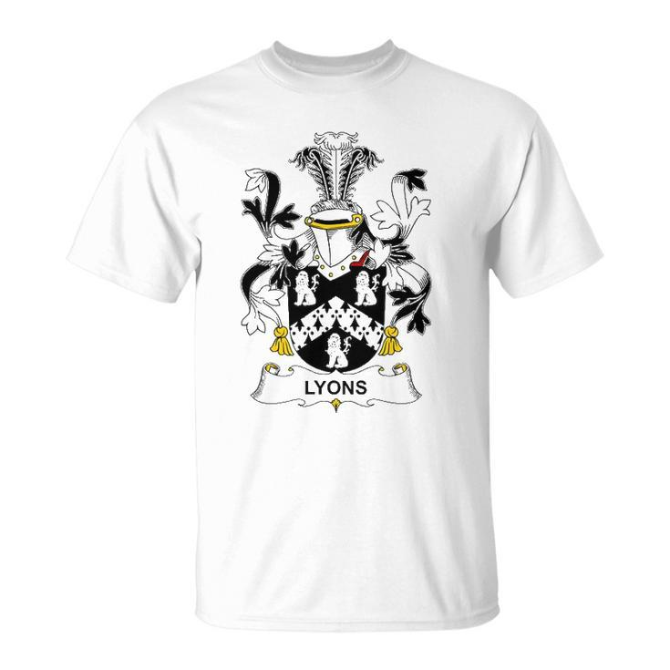Lyons Coat Of Arms - Family Crest Unisex T-Shirt