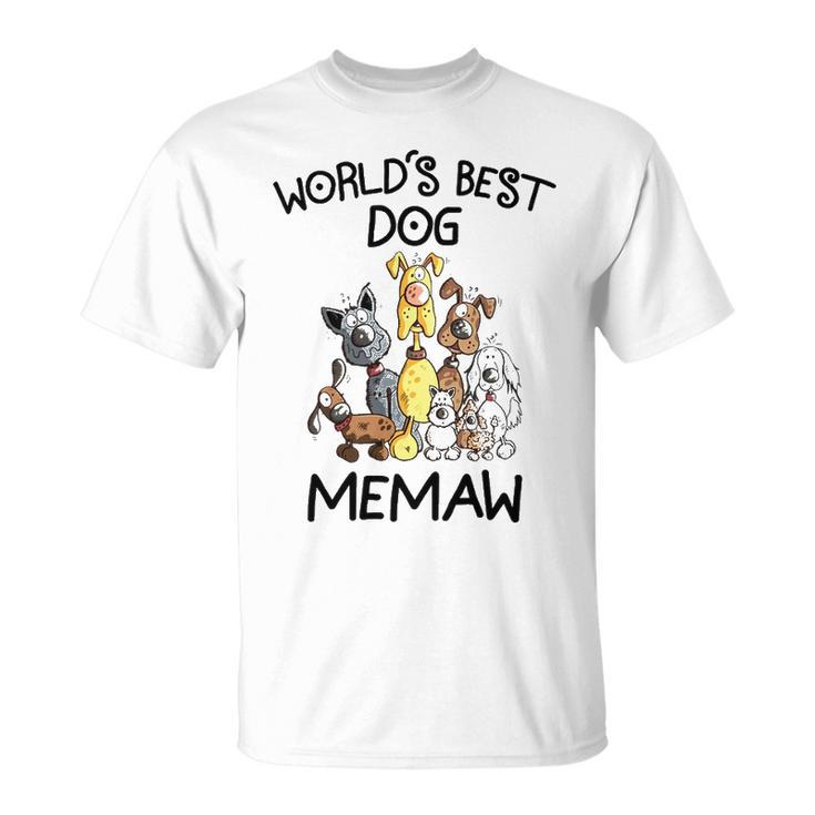 Memaw Grandma Worlds Best Dog Memaw T-Shirt
