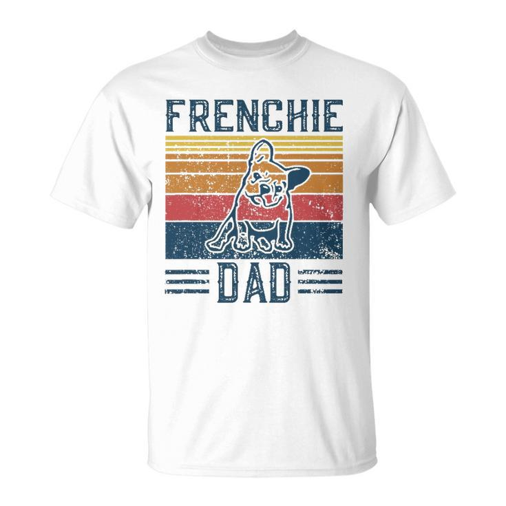 Mens Funny Vintage Frenchie Dad For Men - French Bulldog Unisex T-Shirt