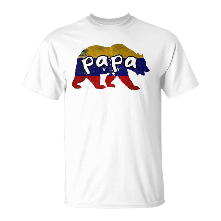 Mens Venezuelan Papa Bear  Matching Gift Unisex T-Shirt