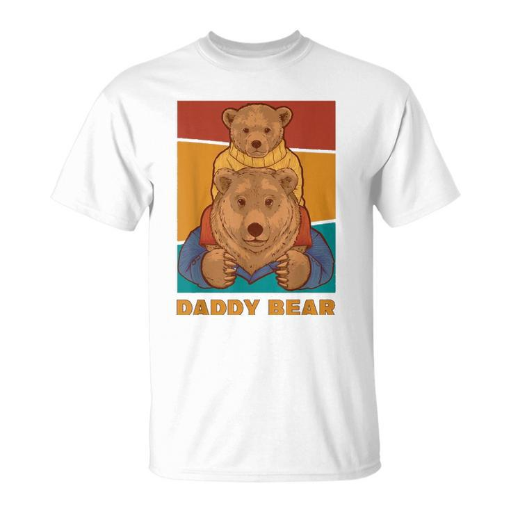 Mens Vintage Retro Daddy Bear Lovers Gift Unisex T-Shirt