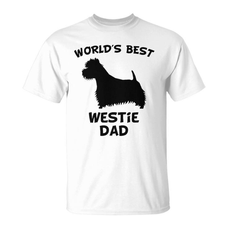 Mens Worlds Best Westie Dad Dog Owner Unisex T-Shirt