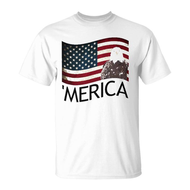 Merica Eagle Flag4th Of July Patriotic America Unisex T-Shirt