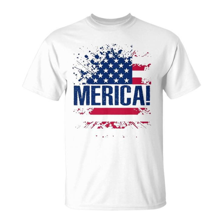 Merica S Vintage Usa Flag Merica Tee Unisex T-Shirt