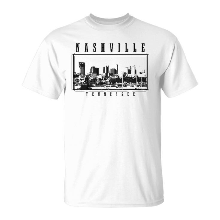 Nashville Tennessee Vintage Skyline Country Music City Unisex T-Shirt