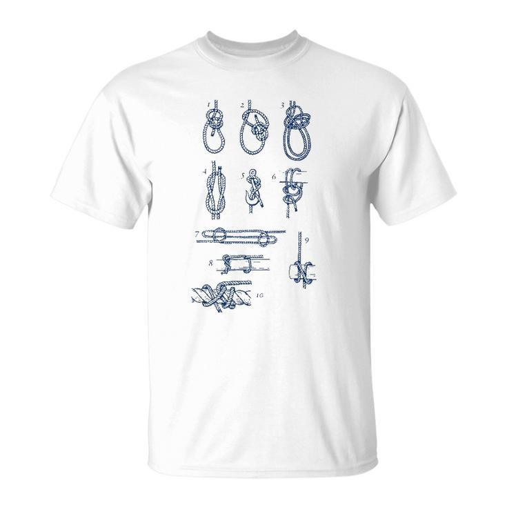 Nautical Knots Sailing Camping Knot Survival Unisex T-Shirt