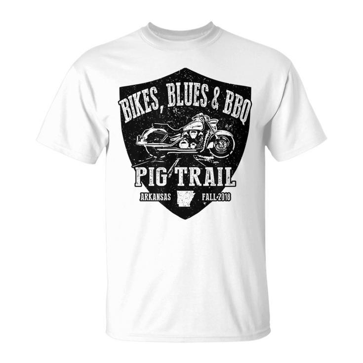 Official Pig Trail Bikes Blues Bbq Motorcycle T-shirt