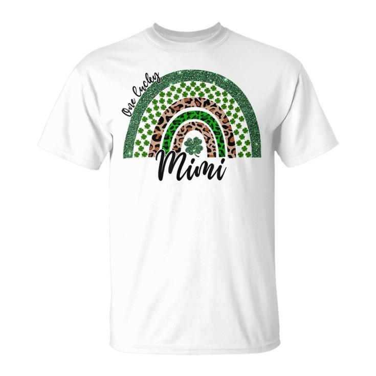 One Lucky Mimi Irish Rainbow Leopard St Patricks Day Unisex T-Shirt