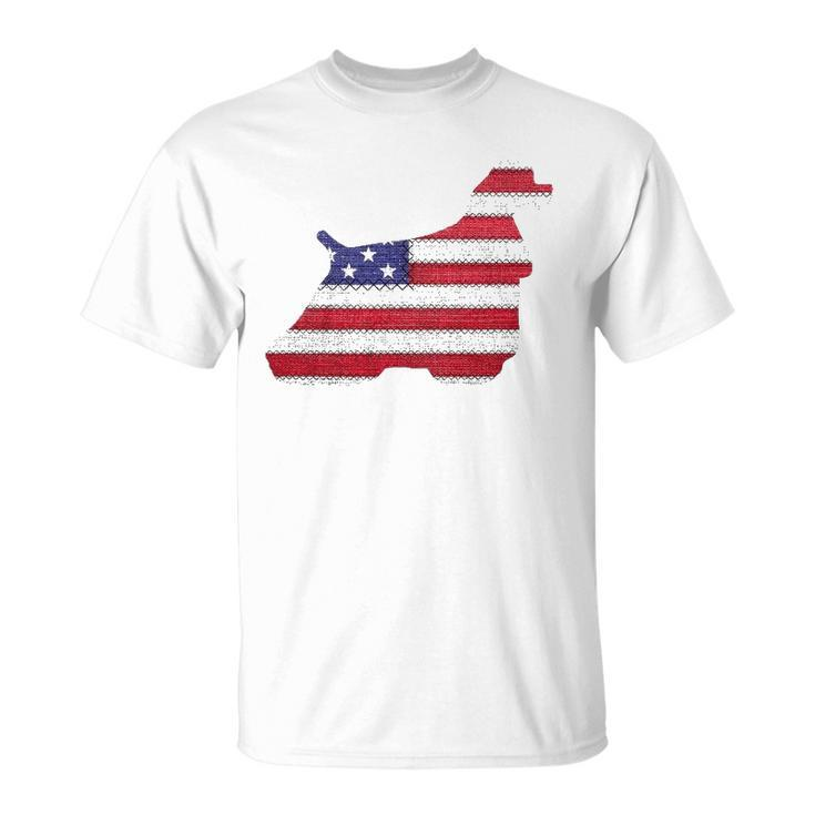 Patriotic American Cocker Spaniel Love Flag Vintage Gift Unisex T-Shirt