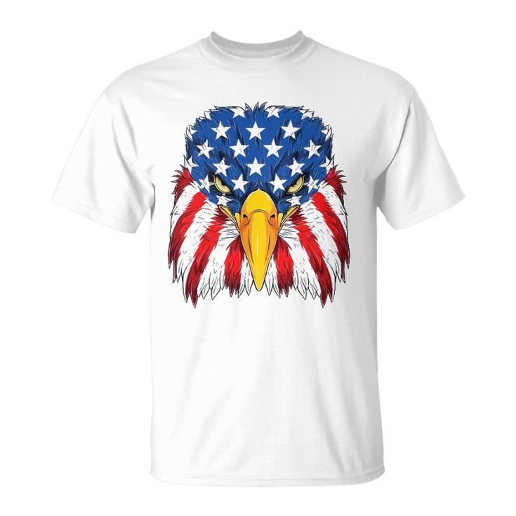Patriotic Eagle 4Th Of July Usa American Flag Merica Men Kid Unisex T-Shirt