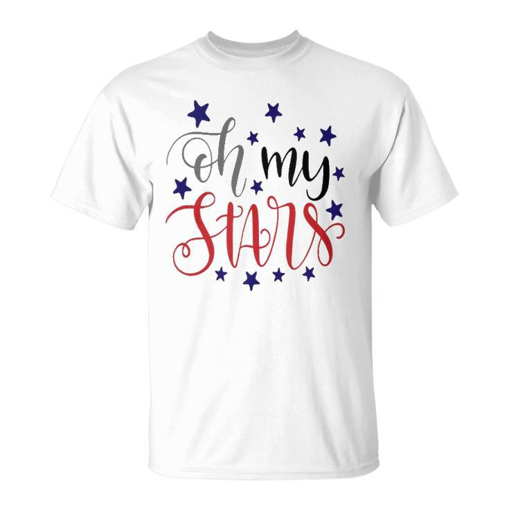 Patriotic Mom July 4Th America Usa Oh My Stars Women  Unisex T-Shirt