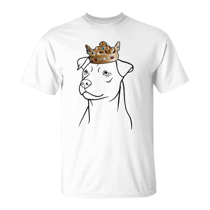 Patterdale Terrier Dog Wearing Crown Unisex T-Shirt
