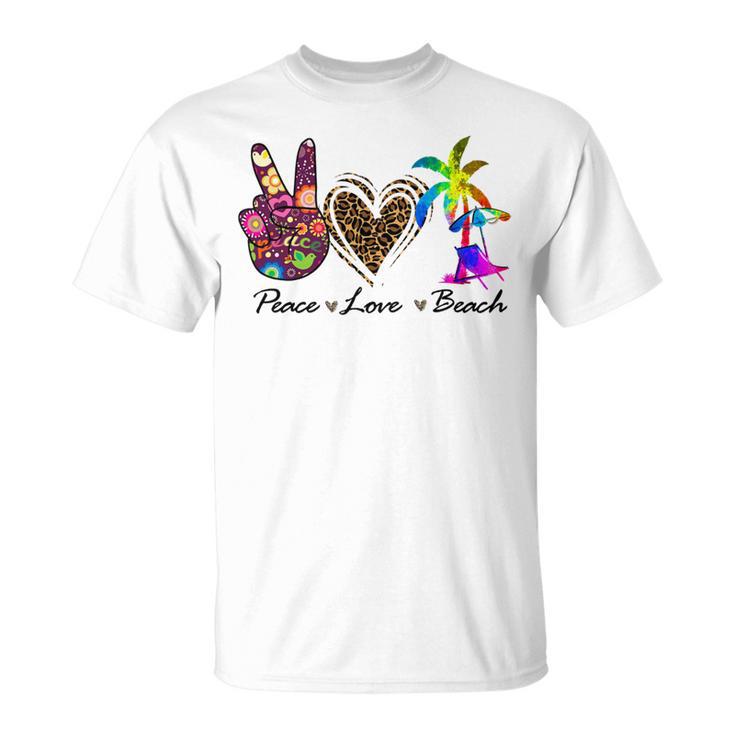 Peace Love Beach Summer Vacation Beach 185 Shirt Unisex T-Shirt