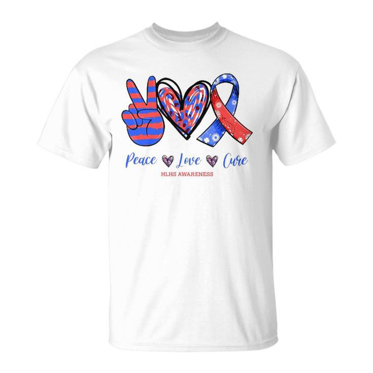 Peace Love Cure Hypoplastic Left Heart Syndrome Awareness Unisex T-Shirt