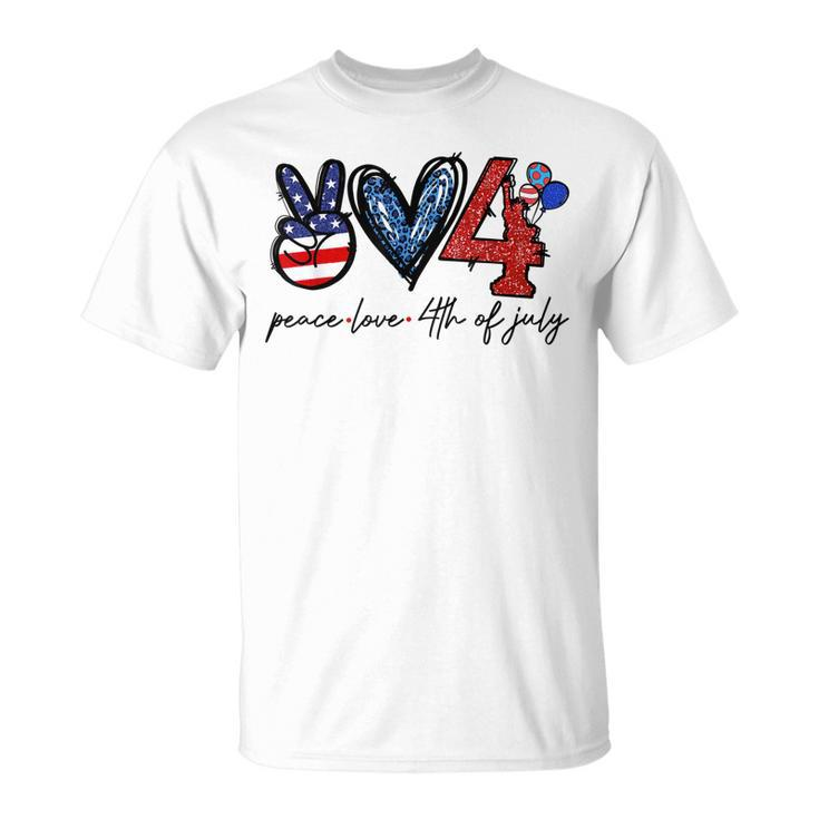Peace Love Freedom 4Th Of July Independence Day  Unisex T-Shirt