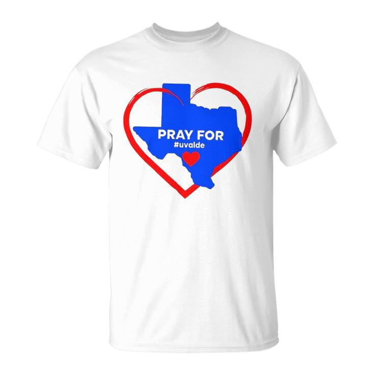 Pray For Uvalde Texas Map Heart Protect Our Children Rip For Uvalde Unisex T-Shirt