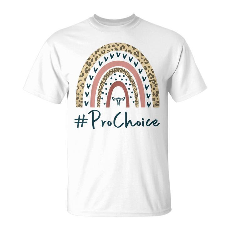 Pro Choice Leopard Rainbow Feminist Womens Rights My Choice  Unisex T-Shirt
