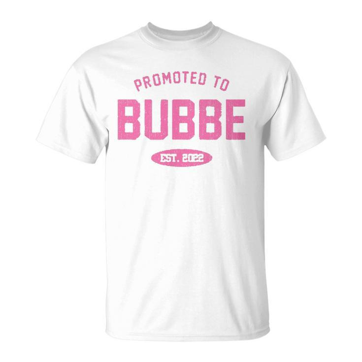 Promoted To Bubbe  Baby Reveal Gift Jewish Grandma Unisex T-Shirt