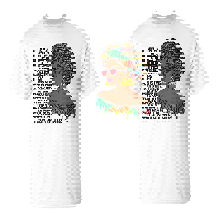 Proud Afro Leo Queen July August Birthday Leo Zodiac Sign Unisex T-Shirt